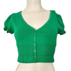Ambiance Apparel freen‎ cropped top Y2K large.